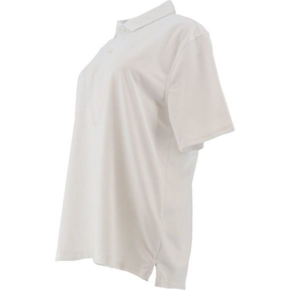 NWT LANDS' END UNIFORM BOY'S SHORT SLEEVE POLY PIQUE POLO SHIRT WHITE LGE. 14-16 - Picture 8 of 11